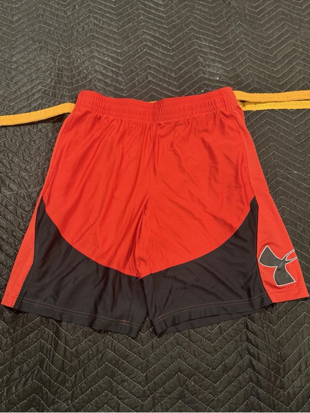 Under Armour Red and Black Men's Athletic Shorts
